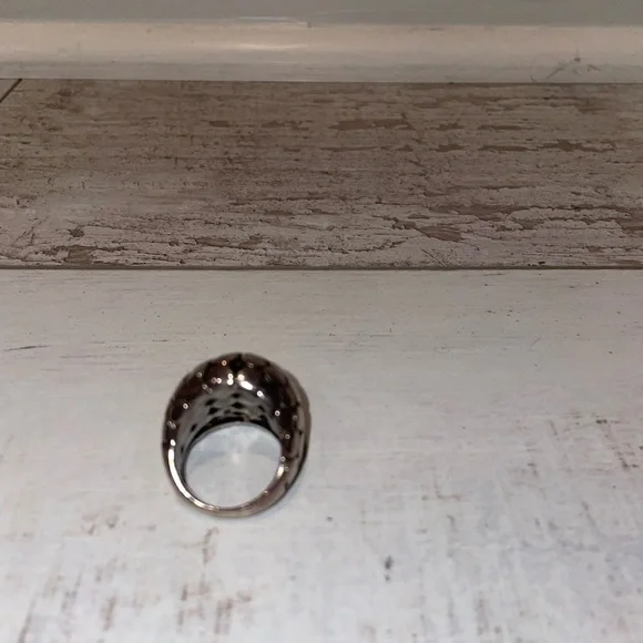 Taylor & Tessier Aspen Silver Textured Dome Top Ring